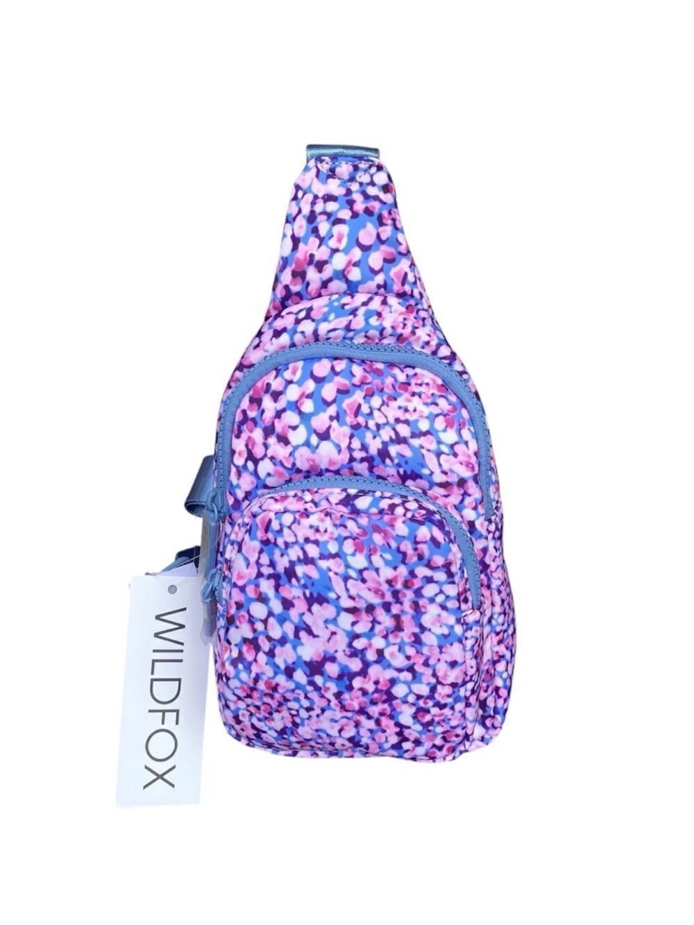 Wildfox Purple and Pink Floral Pattern Crossbody Sling Bag